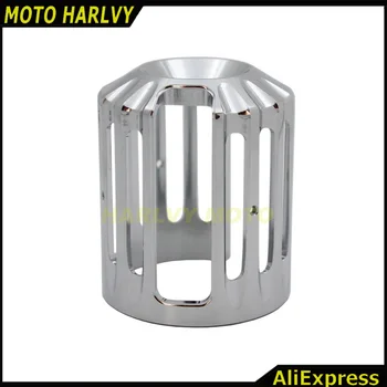 Хромированная масляная решетка для машинного масла, алюминиевая крышка масляного фильтра для мотоциклов всех моделей