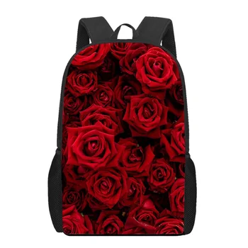 Цветок розы Красочная красота, школьная сумка с 3D принтом для мальчиков, рюкзаки для девочек, детская сумка для книг, рюкзаки для ноутбука, рюкзак для путешествий для подростков