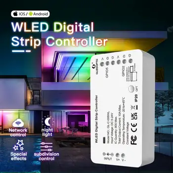Цифровой полосовой контроллер WLED RGB RGBW Поддерживает управление WS2811 SK6812 SM16703P WS2812B APP Web MQTT И Homeassistantautomation