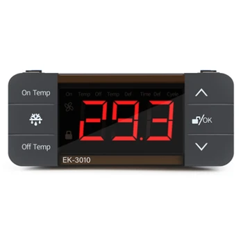 Цифровой регулятор температуры 220 В Выключатель холодного нагрева Датчик Термостата Размораживания холодильника