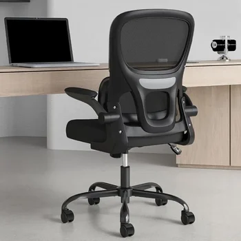 Эргономичный стул для домашнего офиса, сетчатый рабочий стул с поясничной поддержкой, компьютерные колеса, удобная игровая мебель