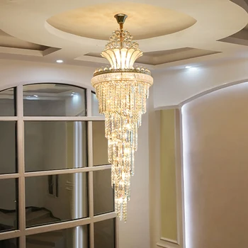 Яркая роскошная декоративная люстра Crystal Circle для гостиничного номера, Роскошная люстра Circle для гостиной