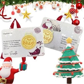 1 шт. В канун Рождества Приятный список креативных открыток Санта Клауса с новым рождественским украшением, специальные подарки для детей и взрослых