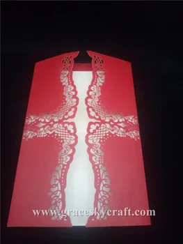 30шт 120 *180 мм Бесплатная доставка Лазерная резка в европейском стиле Крест-накрест бумажные пригласительные открытки на свадьбу в сложенном виде