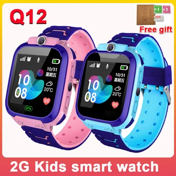 Детские смарт-часы Q12 2G, SOS-вызов, удаленный обратный звонок, местоположение в фунтах стерлингов, детские часы с математической игрой, подарки на 12 языках, умные часы