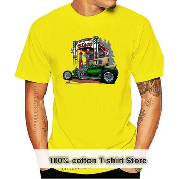 Летняя брендовая повседневная забавная хлопковая футболка Texaco с коротким рукавом 2019, Белая футболка Hot Rod Car Fans, футболка с принтом спереди