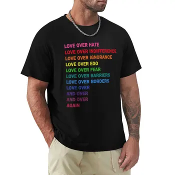 любовь превыше ненависти, любовь превыше безразличия Футболка ЛГБТ, черная футболка, футболки, топы, летние топы, футболки, мужские