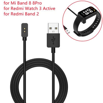 Магнитное Зарядное Устройство USB 0,6 м/1 м Для Xiaomi Mi Band 8 Pro, Кабель-Адаптер Для Зарядки, Линия Питания Mi Band 8/ Redmi Band 2/ Watch 3 Active
