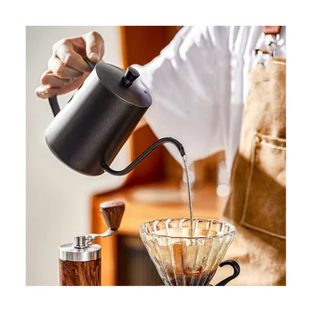 Набор для приготовления кофе ручной работы, Уличные Инструменты для Бариста, Капельница, Фильтр, Чайник для кофе, Ручная Кофемолка, Портативный Чайник с гусиной шеей