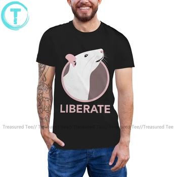 Футболка с изображением мыши, классическая футболка Liberate (Rat), футболка из 100% хлопка 6xl, забавная футболка с графическим рисунком и коротким рукавом.